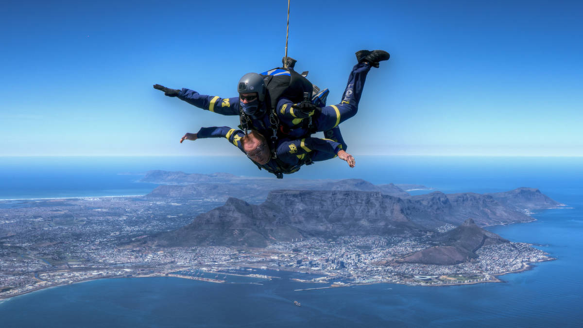 Parachutespringen in Kaapstad